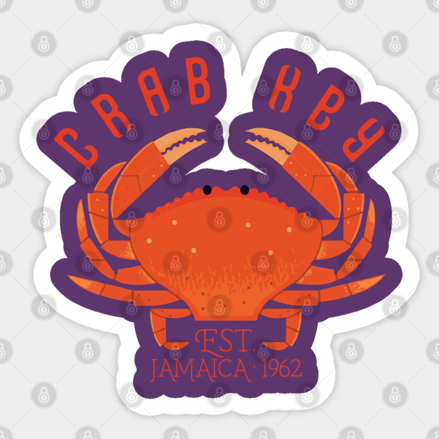Crab Key Jamaica 1962 James Bond Sticker TeePublic